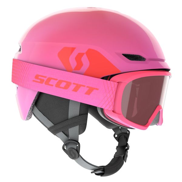 Scott Combo Helmet/Google Jr pink