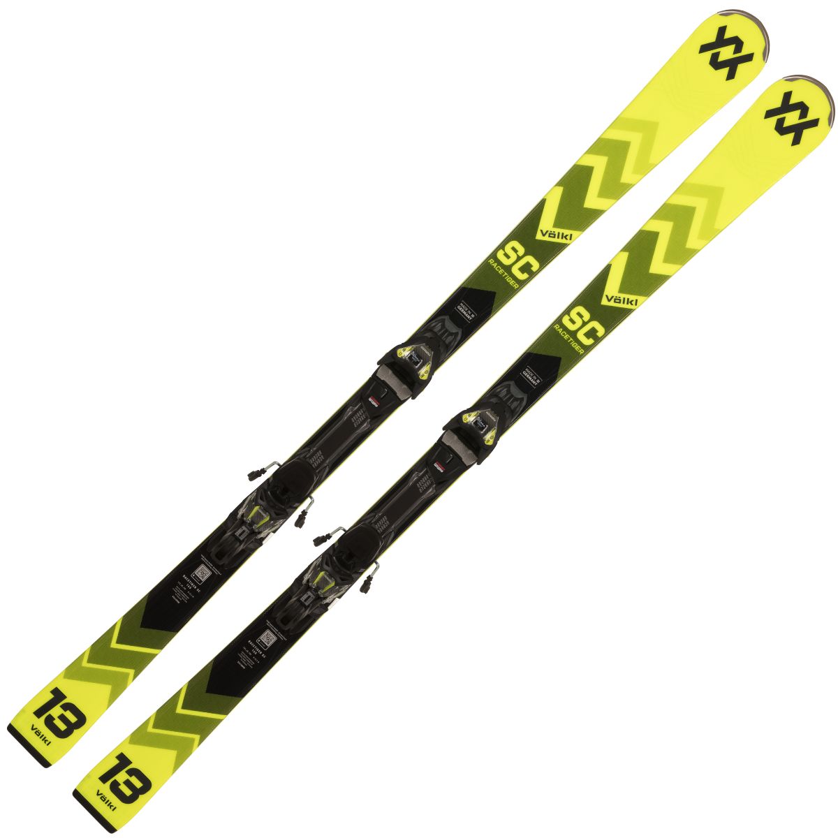 Volkl Racetiger SC - Black + vMotion 10 - Ski Racing Supplies
